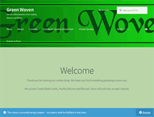 Tablet Screenshot of greenwoven.com